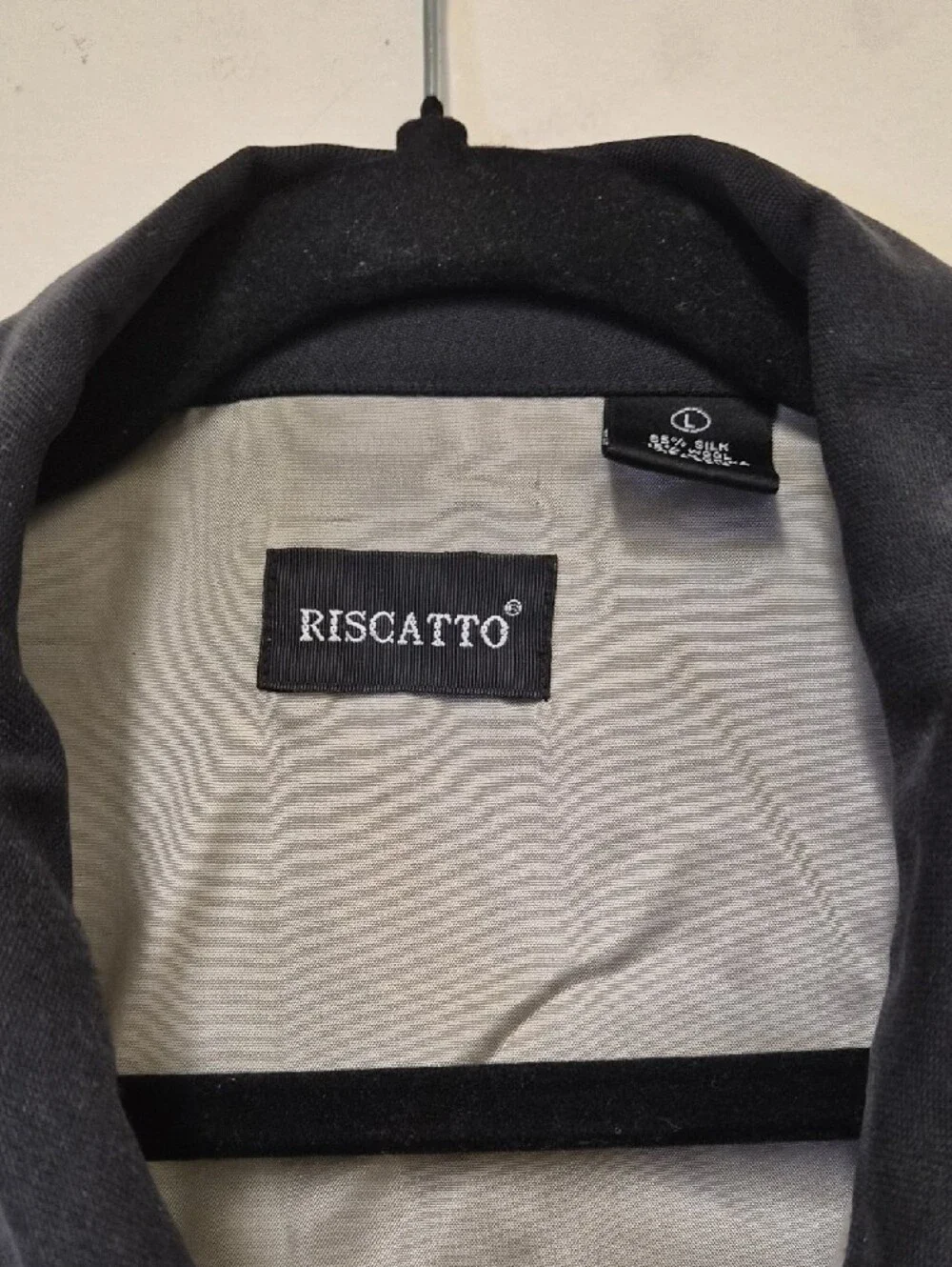 Rescatto Men's Slate Gray Bomber Jacket with Patch Pockets Size L